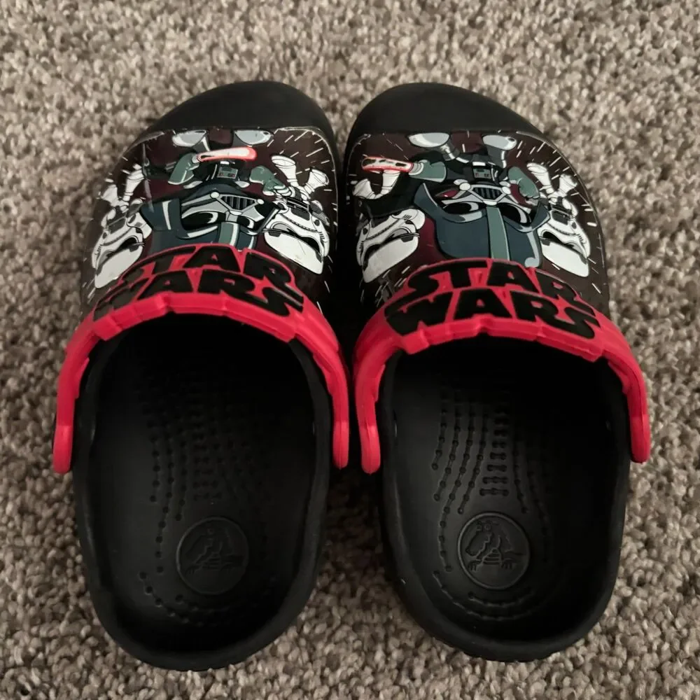 Crocs Kids Star Wars Darth Vader Stormtrooper Clogs Black Red Size C8 C9